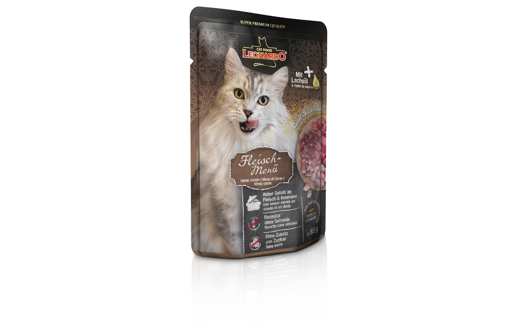 Leonardo Cat Food Alimentation humide Menu viande, 85 g