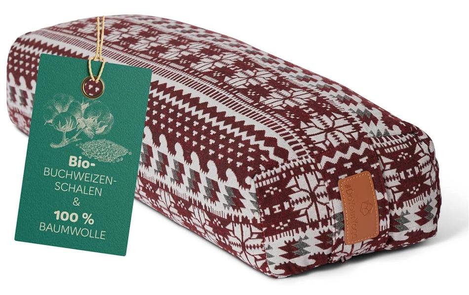DoYourYoga Coussin de yoga Paravati Blanc/rouge
