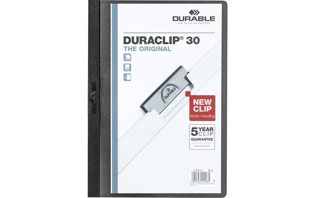 DURABLE Chemises à clip Duraclip 30 A4 5 x Noir