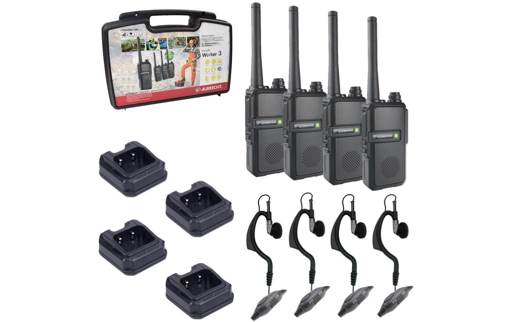Albrecht Kits d’appareils radio Tectalk Worker 3 Ensemble de 4