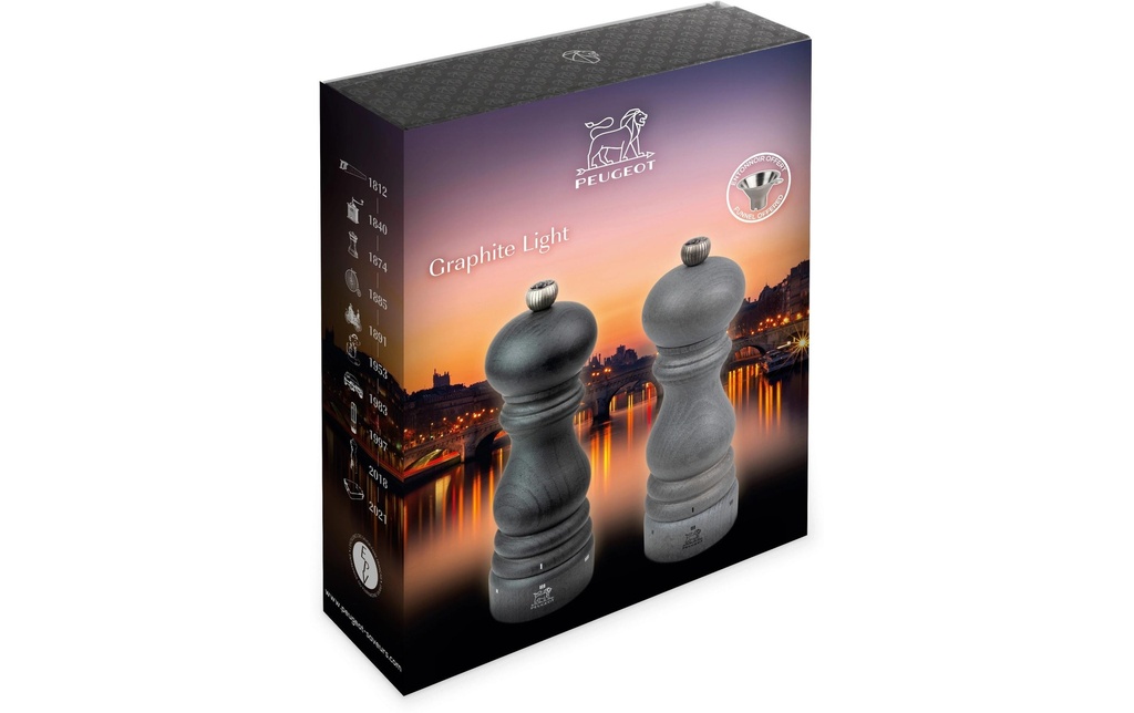 Peugeot Moulin à épices Paris Duo 18 cm, Gris