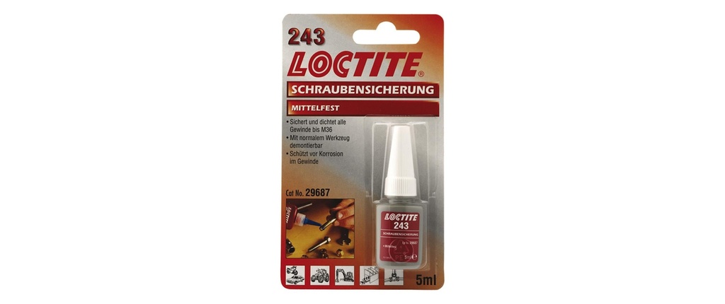 LOCTITE Loctite 243 frein de vis 5g (5 pces)
