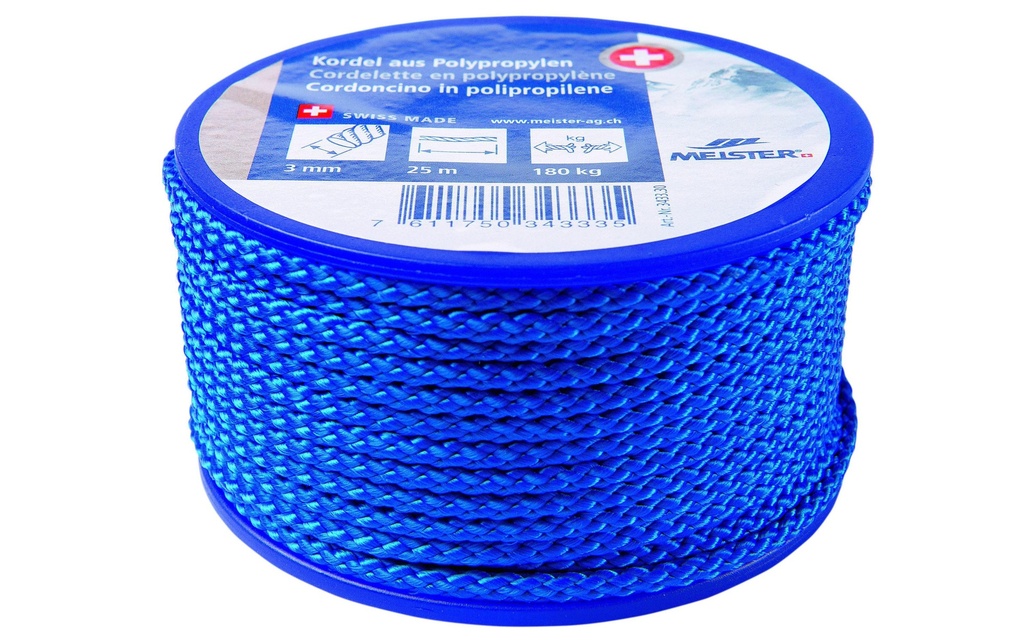 Meister Cordon Ø 3 mm, 25 m, 180 kg, Bleu