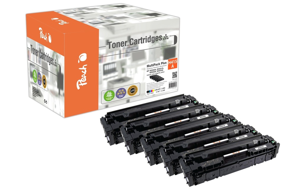 Peach Toner HP Nr. 415A / W2030-3A 2x BK, 1x C, M, Y
