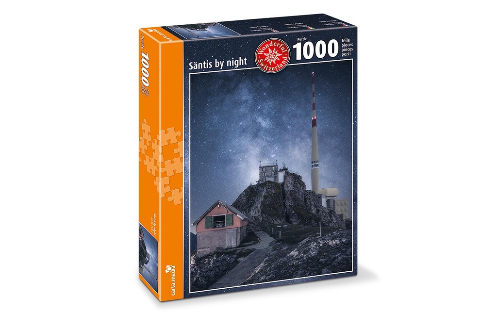 Carta.Media Puzzle Säntis by Night 1000 pièces
