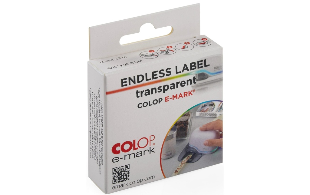 Colop Bande de papier e-mark, Transparent, 1 rouleau