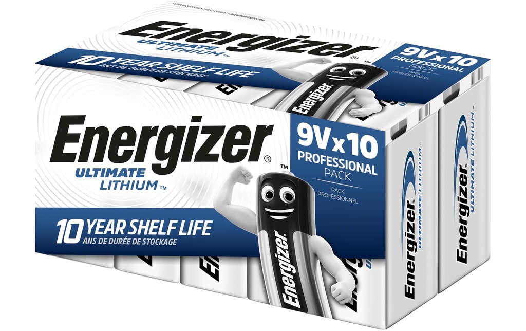 Energizer Pile Ultimate Lithium 9V E-Block , 10 Pièce/s