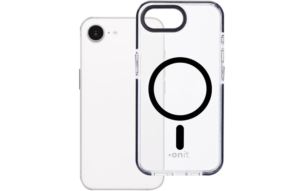 onit Coque arrière Armorix iPhone 16e/iPhone 17e Noir transparent