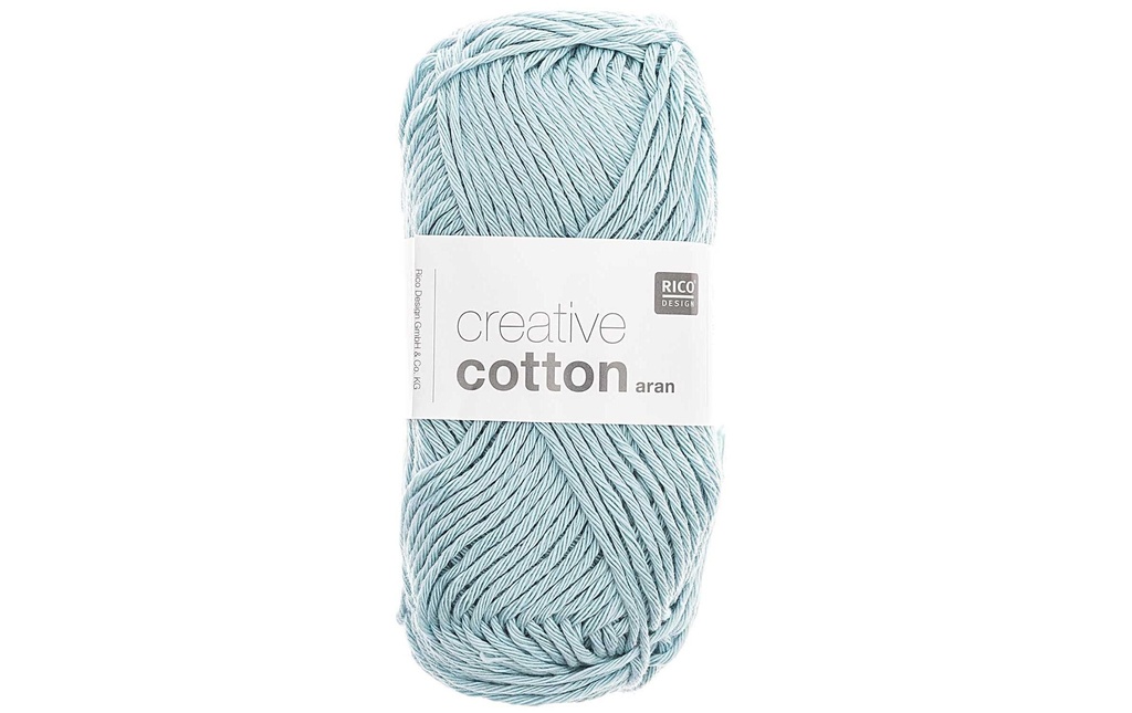 Rico Design Laine Creative Cotton Aran 50 g Bleu clair