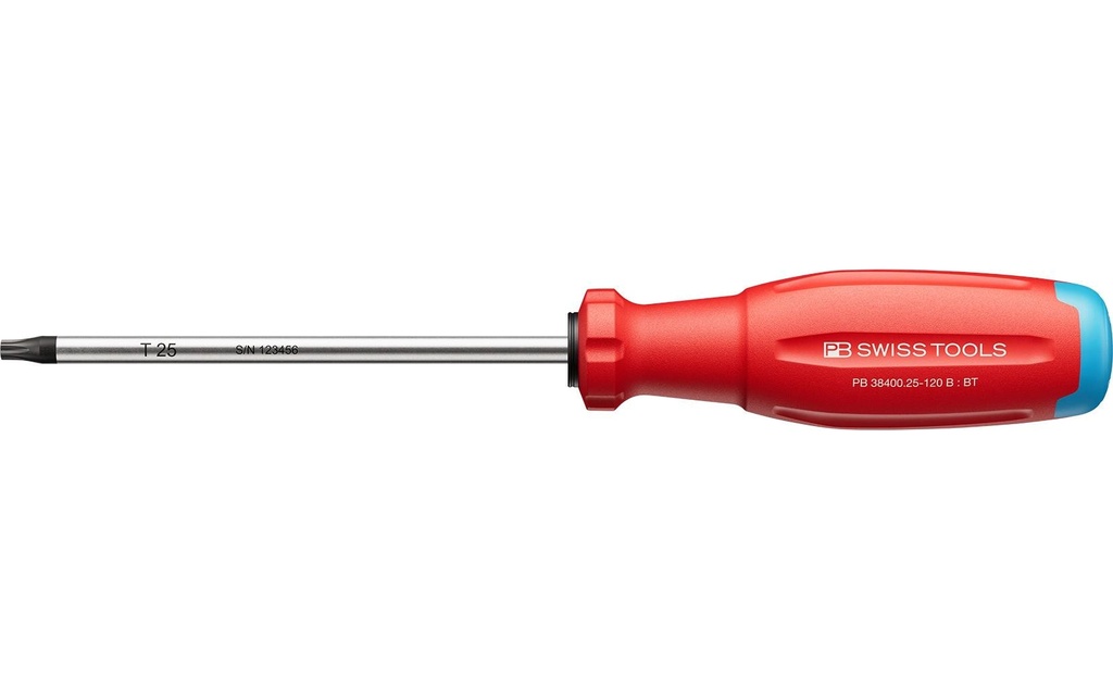 PB Swiss Tools Tournevis SwissGrip Evo 38400.25-120 B Torx 25 rouge
