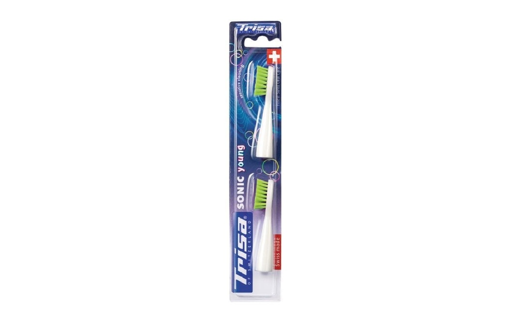 Trisa Tête de brosse à dents Sonic Advanced Young 2 Pièce/s, Vert