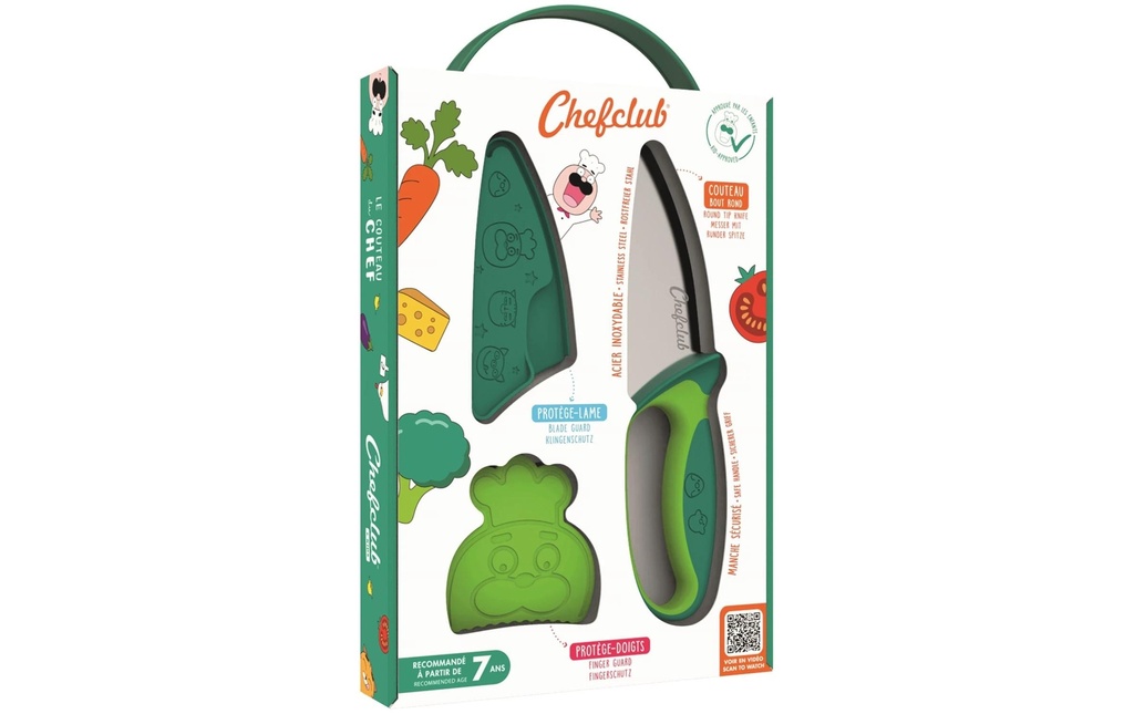 Chefclub Service de table pour enfants Couteau Vert