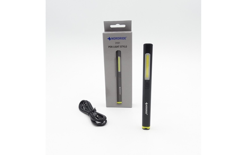 Nordride Lampe de poche Pen Light Stylo 150 lumens, IP20, avec aimant
