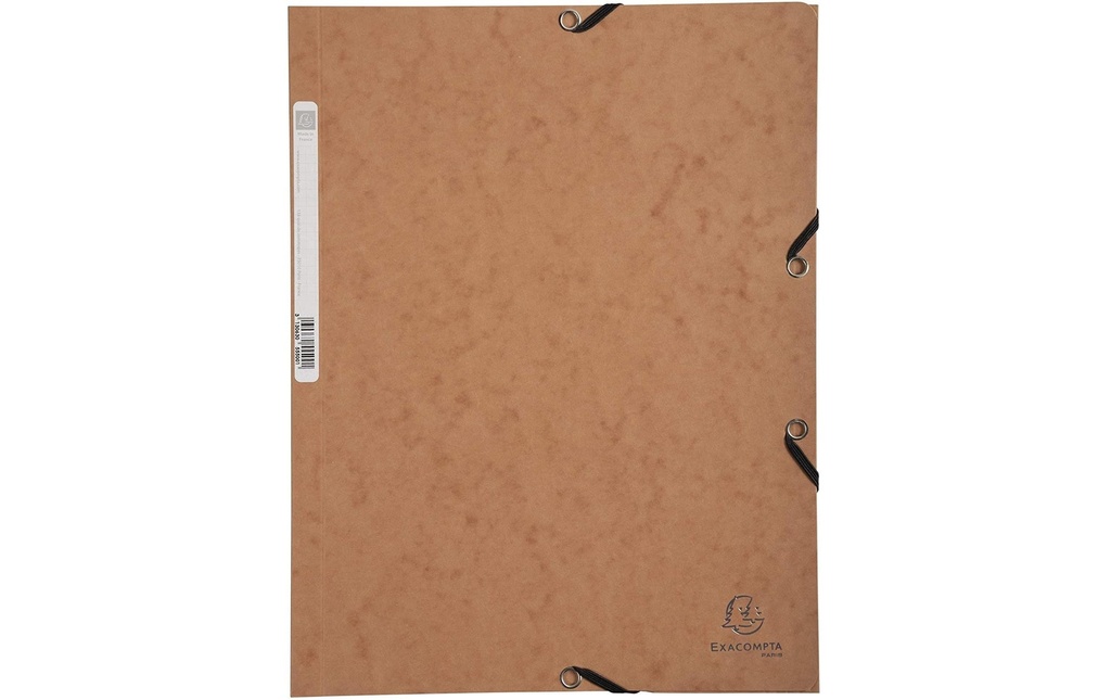 Exacompta Portfolio à ruban élastique A4 Brun, 250 feuilles