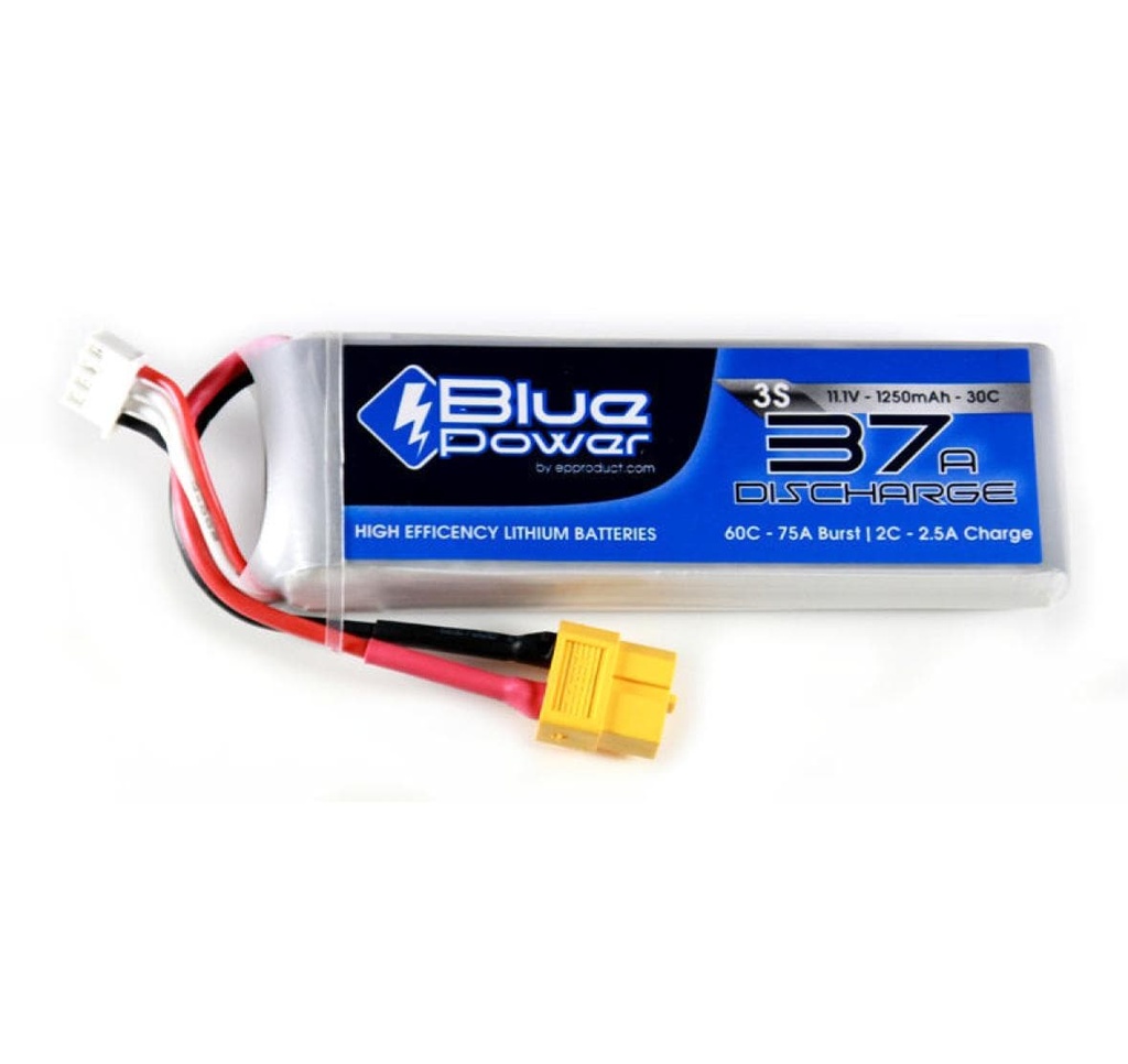 EP Batterie RC LiPo 1250 mAh 11,1 V 30C BluePower
