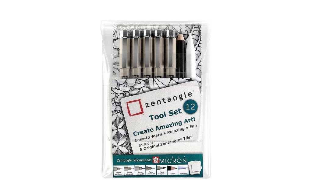 Sakura Fineliner Set d'outils Zentangle 12 pièces