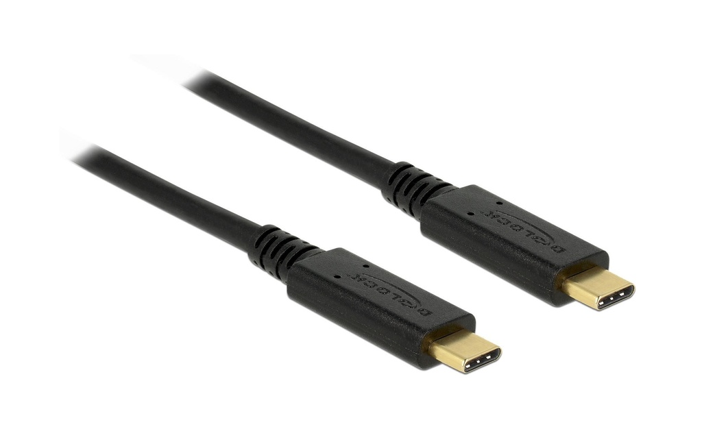 Delock Câble USB 3.1 10Gbps, jusqu'à 5A, 100Watt USB-C - USB-C 0.5 m