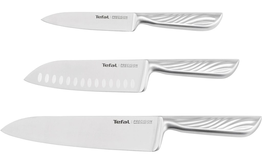 Tefal Jeux de couteaux Precision 3 pièces, acier inoxydable