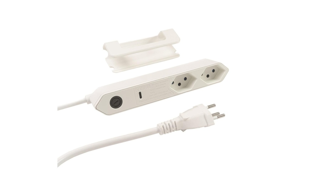 [228500005] STEFFEN Prise multiple av.USB-C blanc