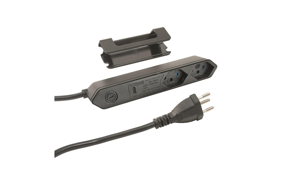 [228500050] STEFFEN Prise multiple av.USB-C noir