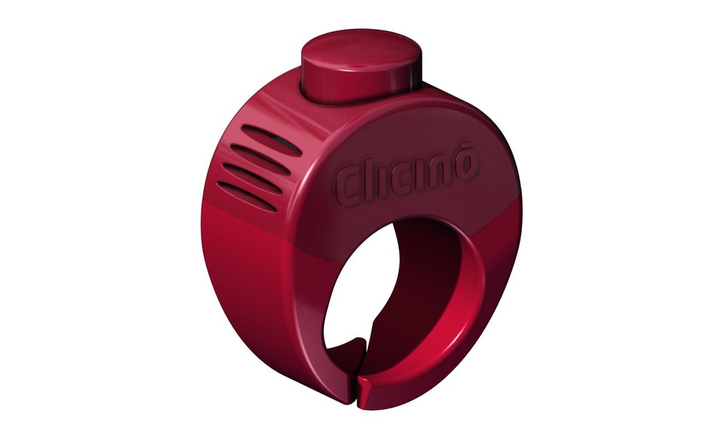Clicino Anneau clicker pour chien rouge, L