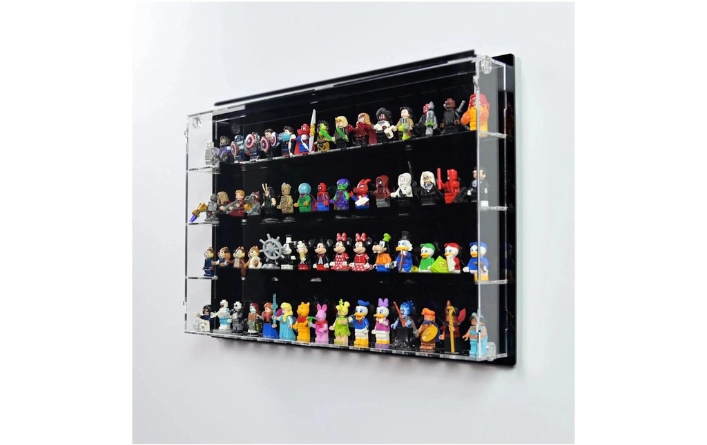 iDisplayit Modules de construction Présentoir mural en acrylique pour 60 minifigurines LEGO