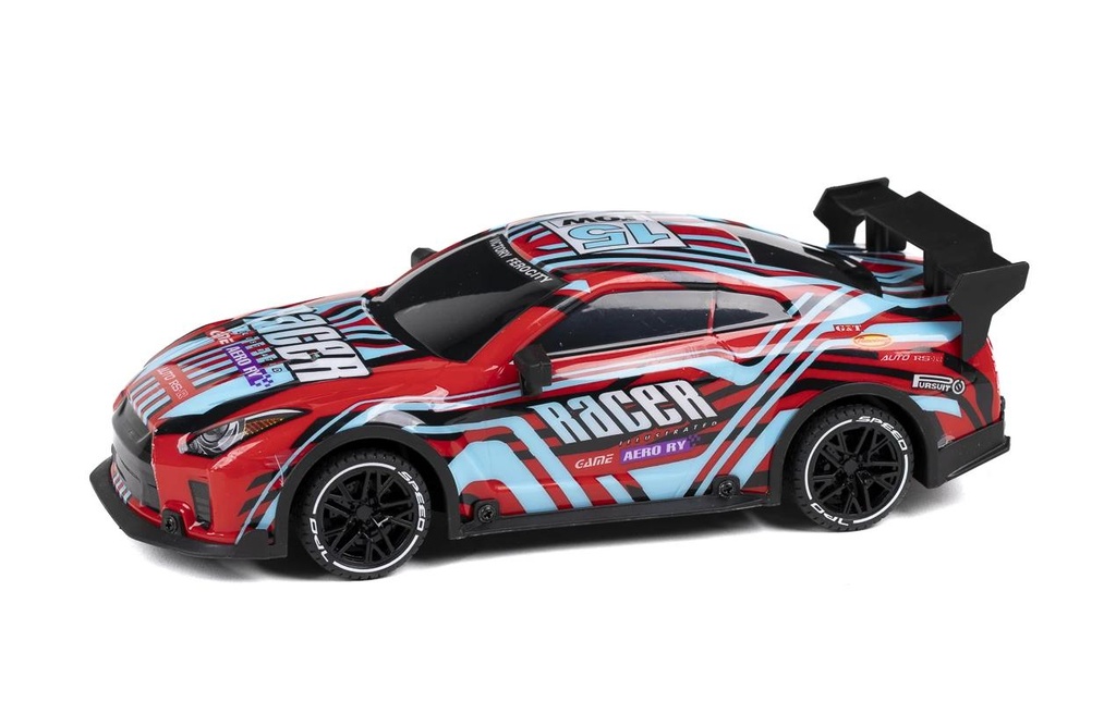TEC-TOY Voiture Racer R/C 1:18 Rouge/Bleu