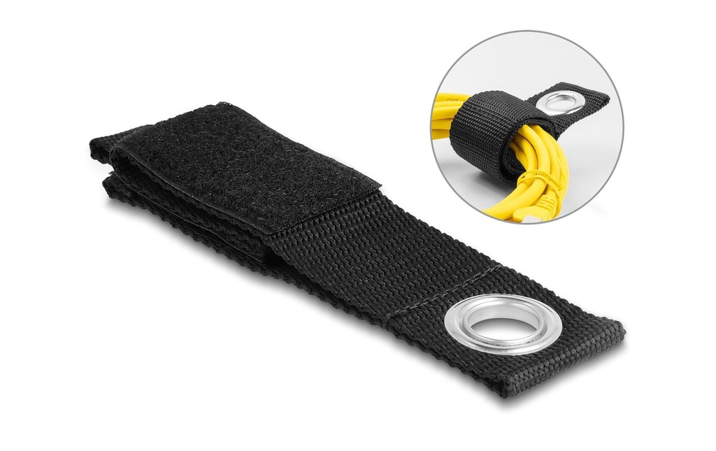 Delock Serre-câble auto-agrippant Noir 260 mm x 38 mm