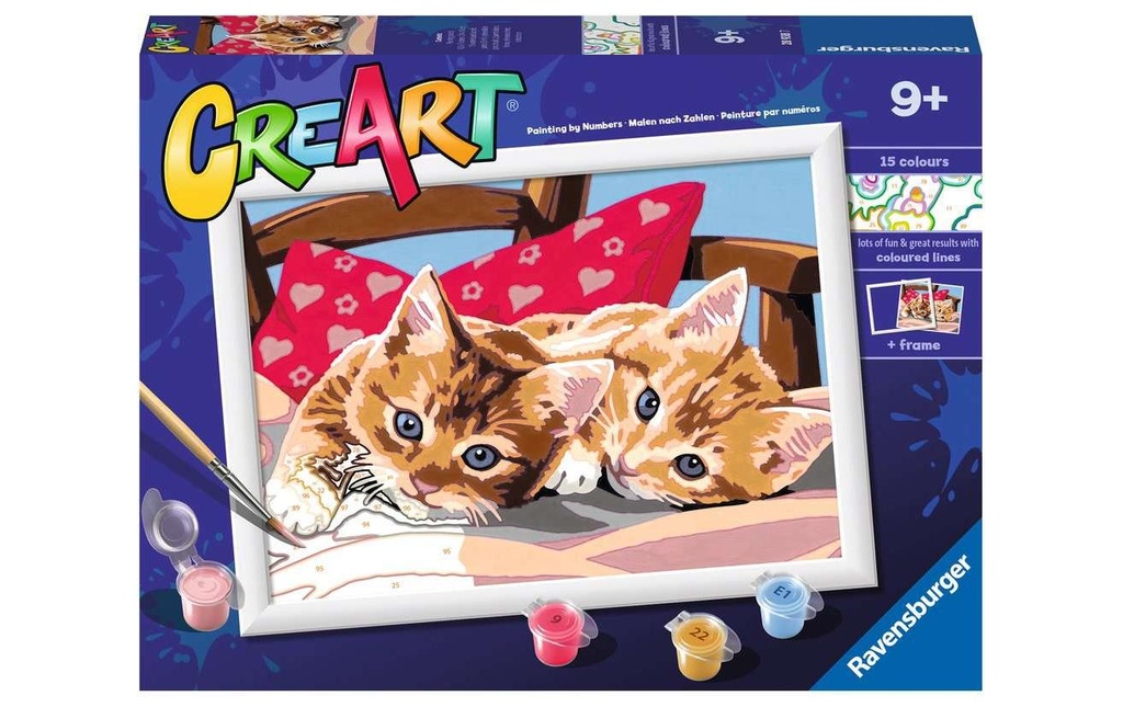 Ravensburger Peinture avec chiffres CreArt: Two Cuddly Cats