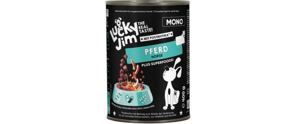 Lucky Jim Alimentation humide Mono cheval 400 g