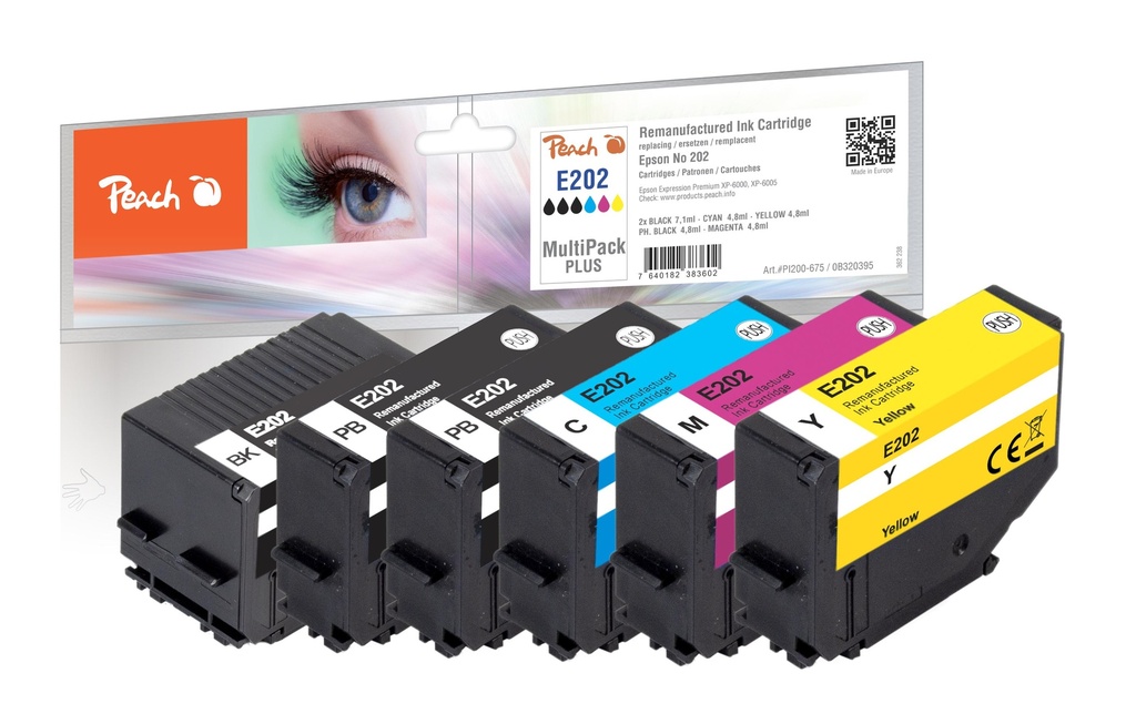 Peach Encre Epson No. 202 2x BK, 1x PHBK, C, M, Y