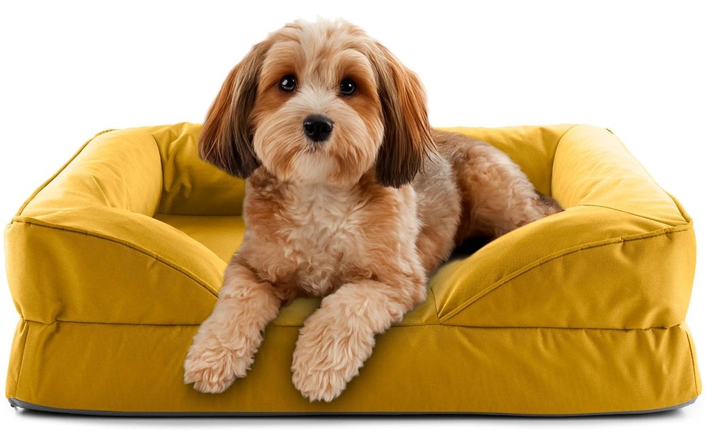 Lumaland Lit pour chien In-& Outdoor S Jaune moutarde
