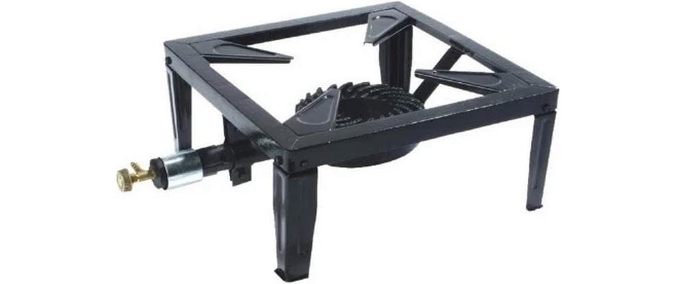 Blaser + Trösch Réchaud à tabouret avec sécurité d'allumage et allumage piézoélectrique Noir