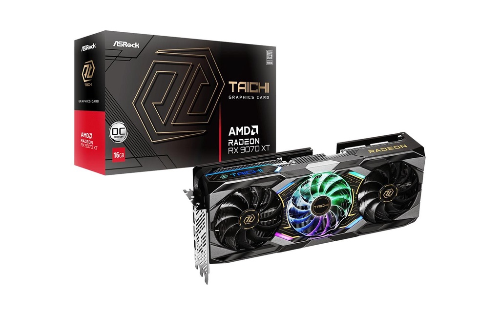 ASRock Carte graphique Radeon RX 9070 XT Taichi OC 16 GB