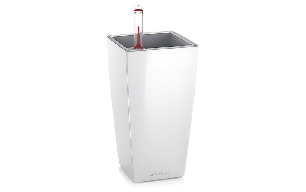 Lechuza Pot à herbes aromatiques Mini Cubi Premium 9 Blanc brillant