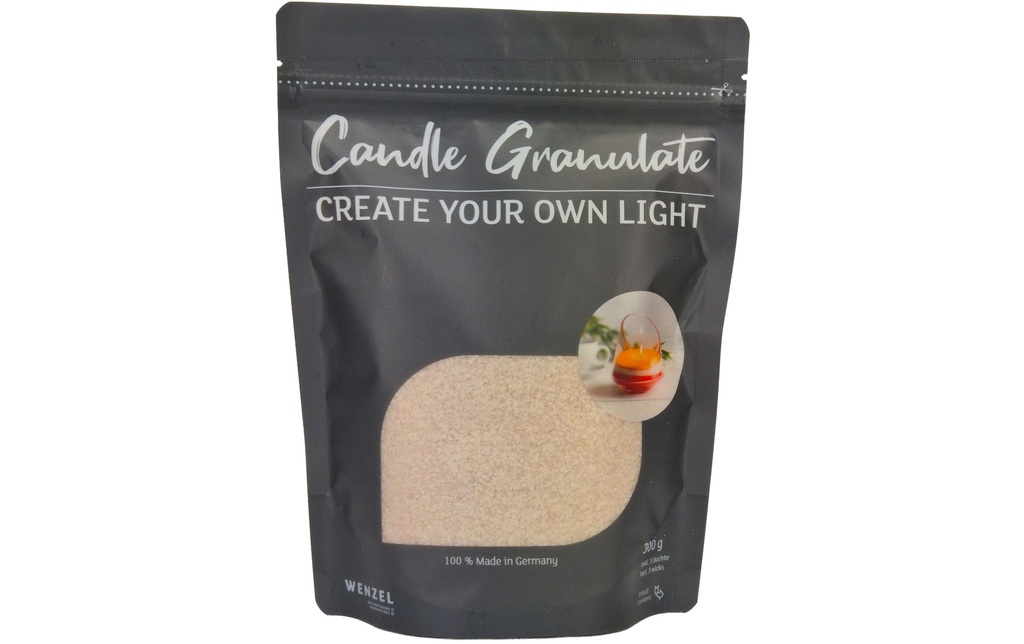 Wenzel Kerzen Granulés de cire sans parfum 300 g, Vieux blanc