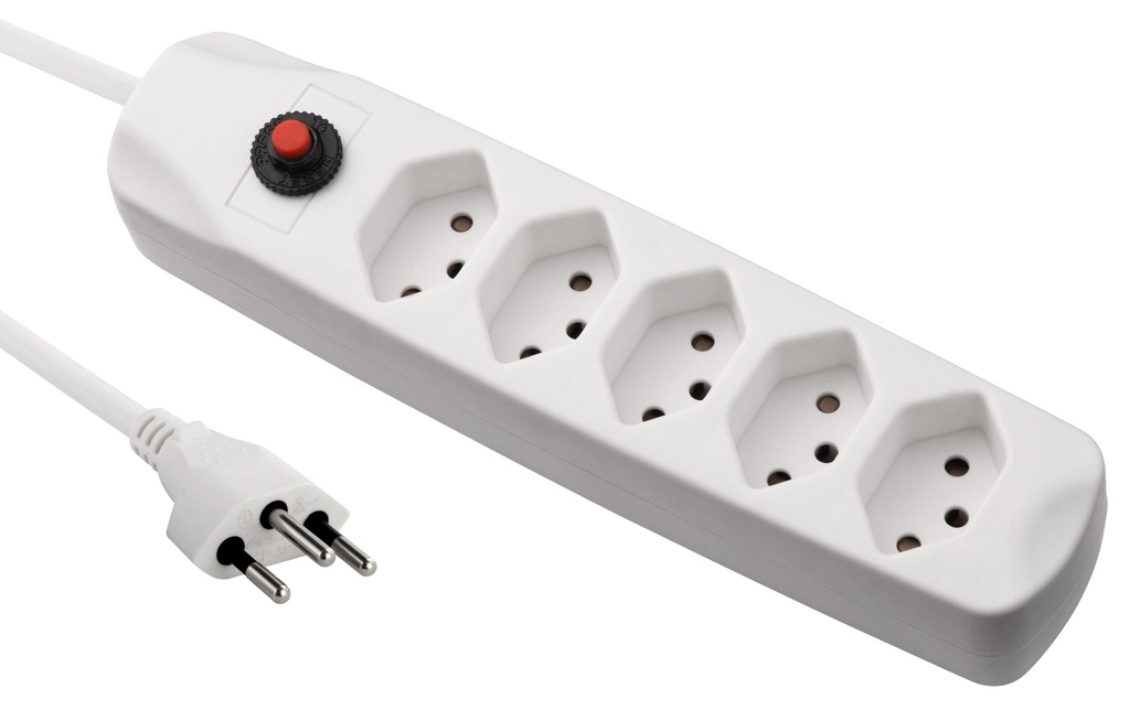 FURBER.power Bloc multiprises avec protection contre les surcharges 5x T13 Blanc