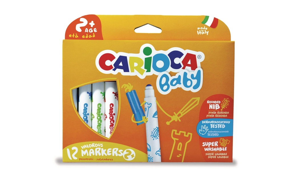 CARIOCA Feutres Baby 2+E-etui de 12 (12 pces)
