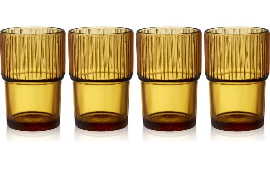 Bitz Verre à latte macchiato Kusintha 380 ml, 4 Pièce/s, Ambre