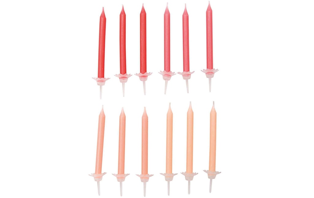 Rico Design Bougie Set Fashion avec support, 24 pièces