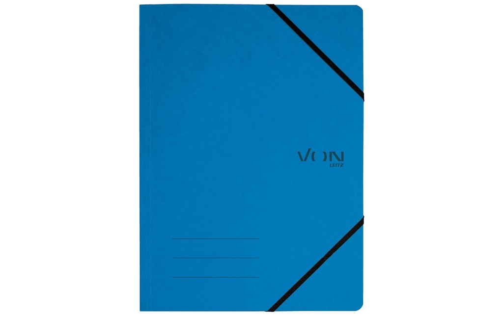 VON Portfolio à ruban élastique A4, Bleu, 5 pièces