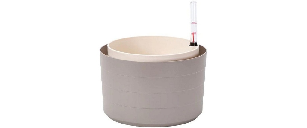 Plastia Pot d'irrigation Berberis 30 cm sans rideau Taupe