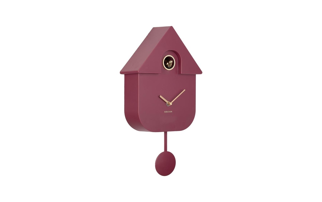 KARLSSON Horloge murale Modern Cuckoo Oro Dark Mauve