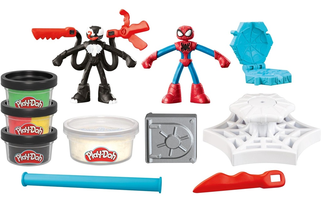 Play-Doh Pâte à modeler Marvel Spider-Man: Set de pâte à modeler d'action de toile