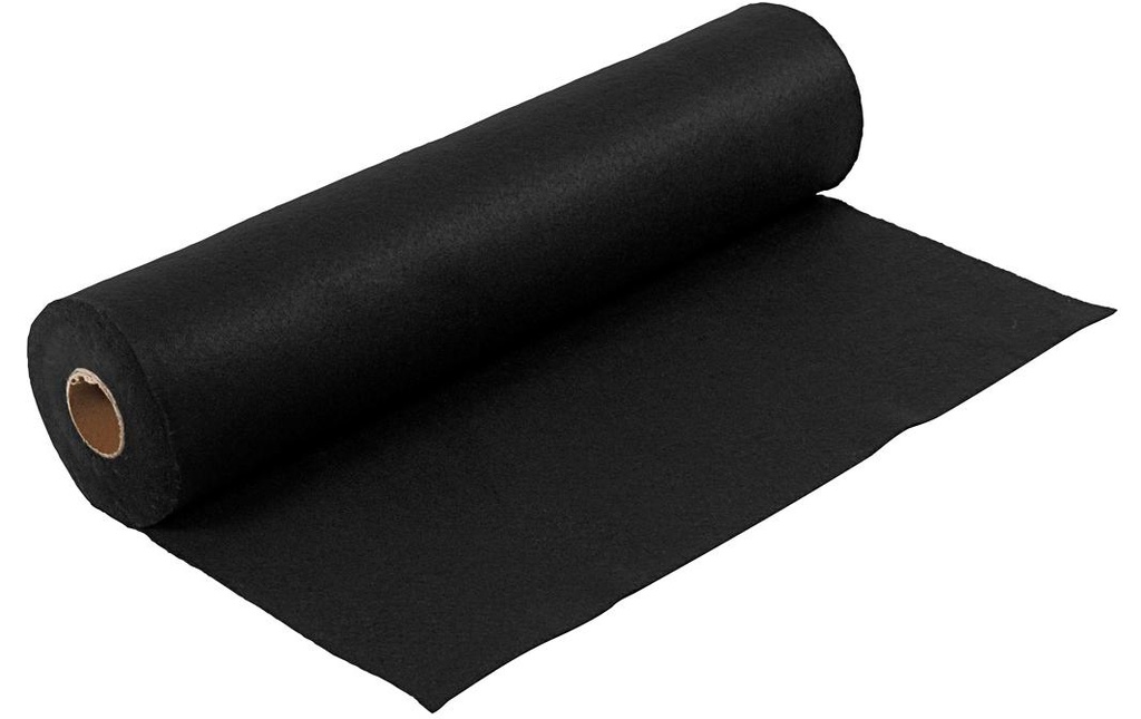 Creativ Company Feutre de bricolage 180-200 g, Noir, 1 rouleau