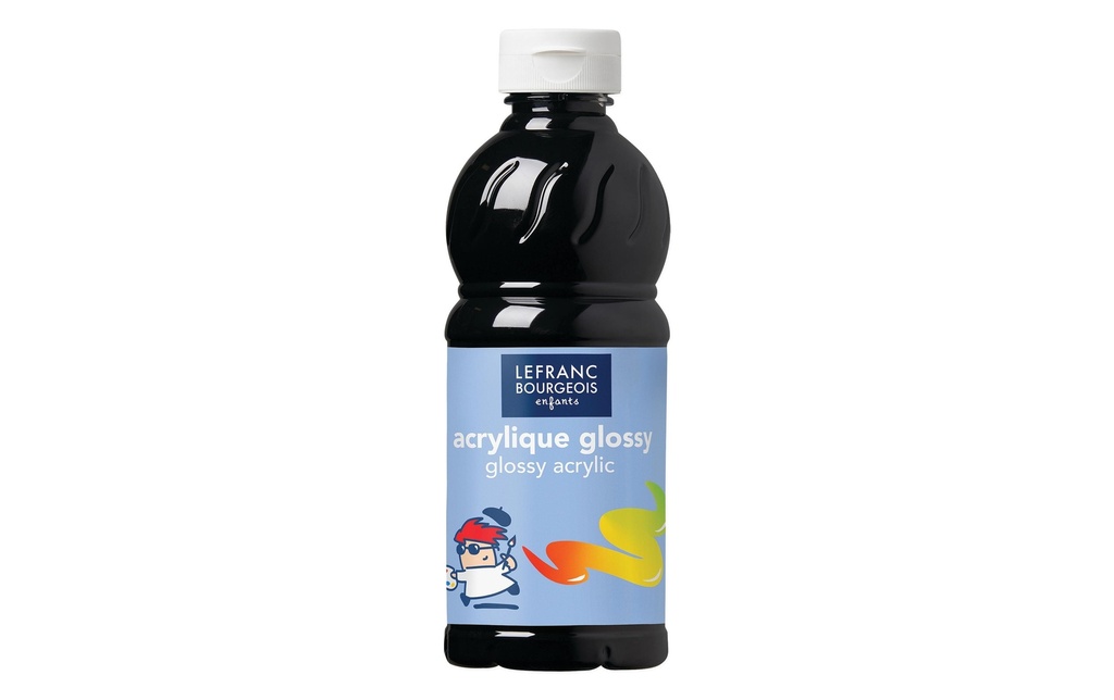 LEFRANC Peinture acrylique Glossy 500 ml, Noir