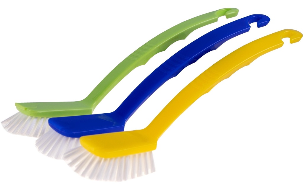 Edi Baur Brosse à vaisselle Trio Bleu/Vert/Jaune