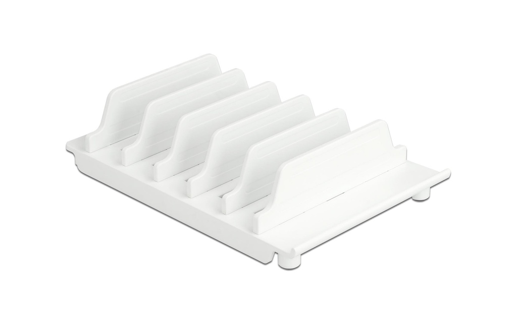 Delock Support pour 6 tablettes ou smartphones Blanc