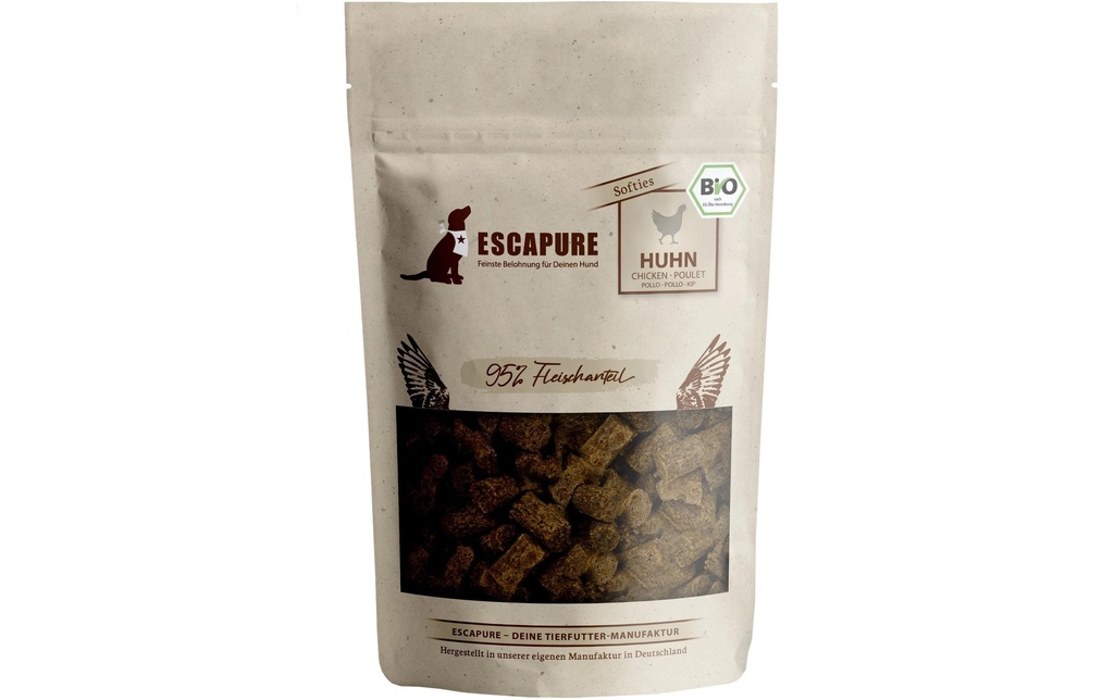 Escapure Collation Snack au poulet bio Soft 150 g