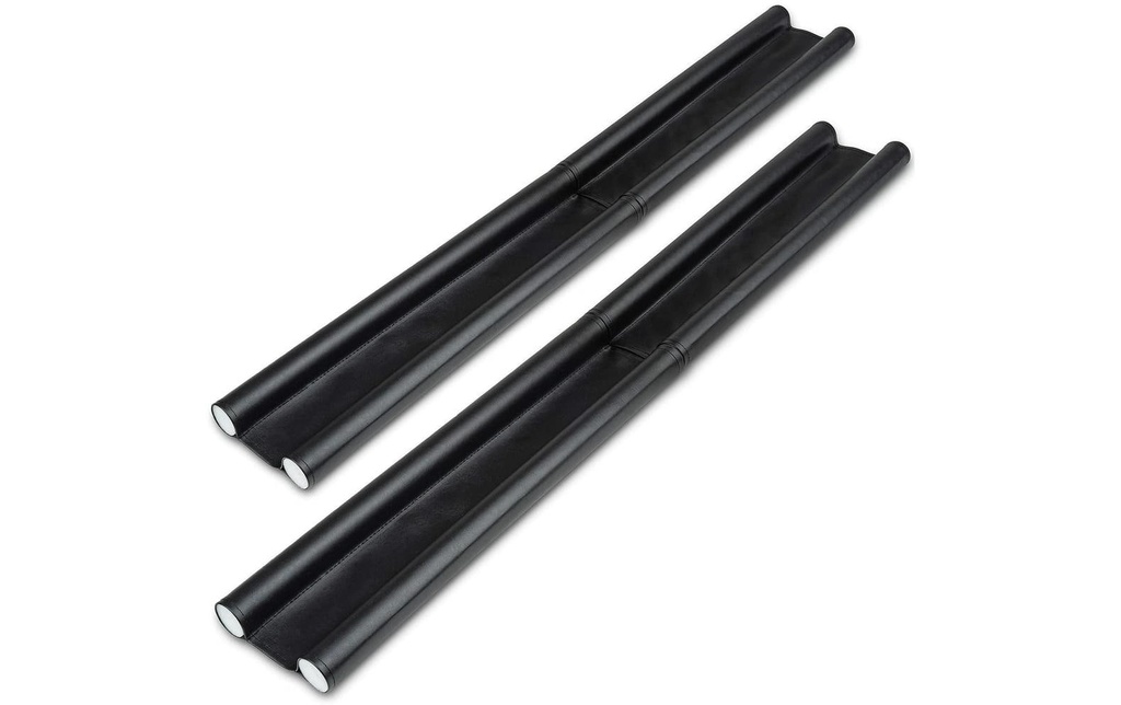Luana Rose Coupe-courant d'air, Noir, set de 2
